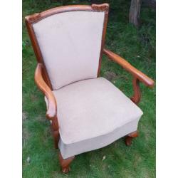 Antieke, vintage leunstoel, rookstoel, fauteuil.