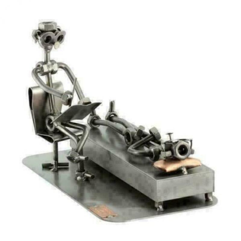 Psycholoog - steelman, geestelijk, arts, geschenk, beeldje