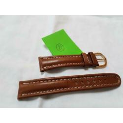 Horlogebandje van leer leren 18 mm en 20 mm