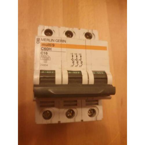Merlin Gerin C16 automaat, C60H, Multi9, 24934