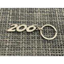 Peugeot 206 zilveren sleutelhanger