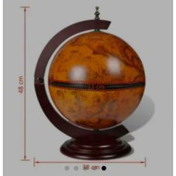 Globebar tafelmodel hout