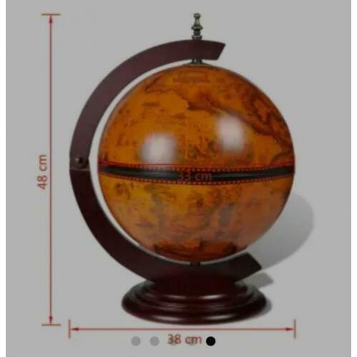Globebar tafelmodel hout