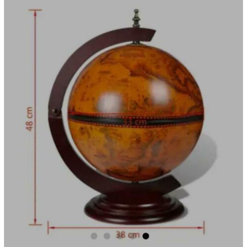Globebar tafelmodel hout