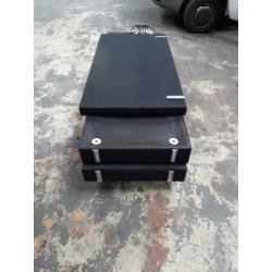 Zwarte boxspringbed 140 x 210 excl. matras