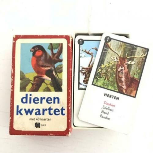 Vintage kwartet spel "Dieren"