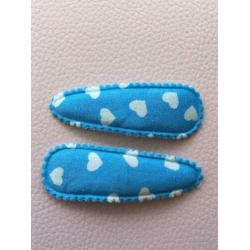 hippe knipjes/haarspeldjes/blauw/5cm/fris/5 setjes 5 euro