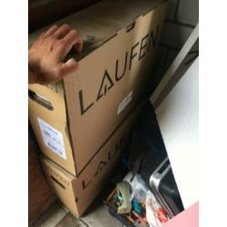 2x Laufen wasbakken wit