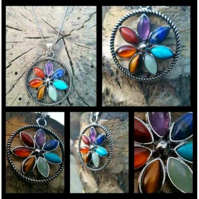 ketting edelstenen 7 chakra kleuren reiki spiritualiteit