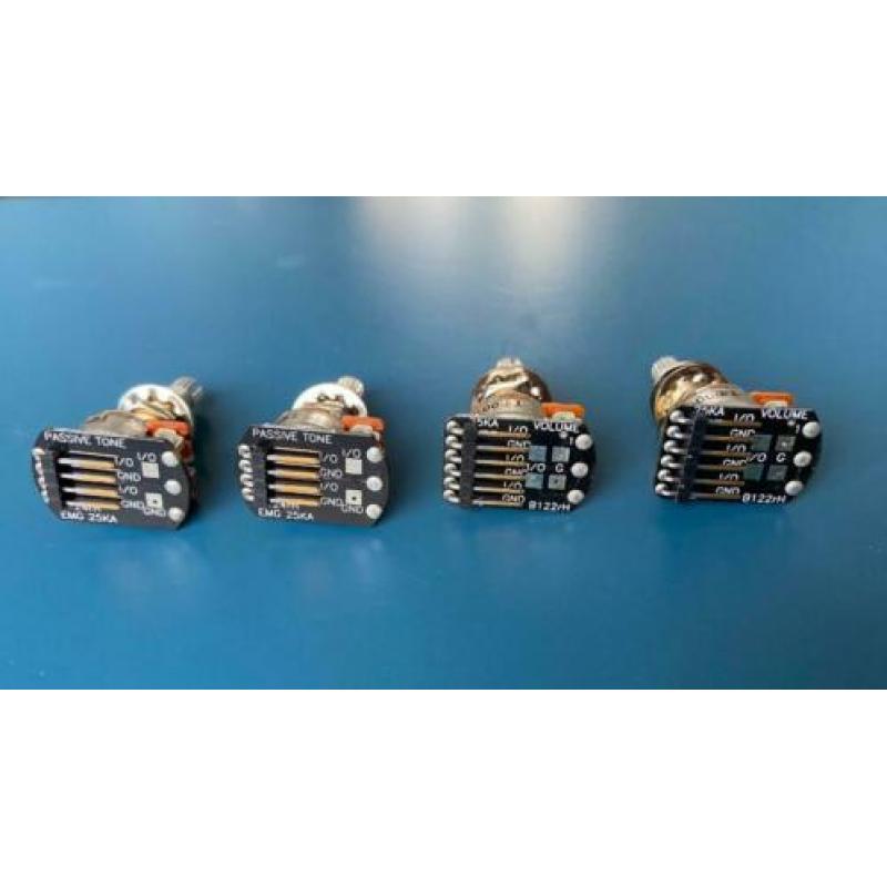 EMG Pots 2 x Volume 2 x Tone Long Shaft