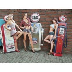 Fifties sixties zwaar metalen deco borden