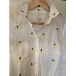 Wit bloesje blouse ananas J Crew