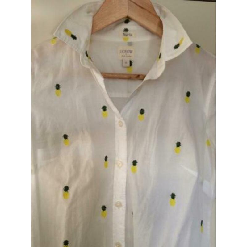 Wit bloesje blouse ananas J Crew