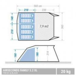 Quechua - air seconds family 5.2 xl