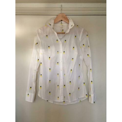 Wit bloesje blouse ananas J Crew
