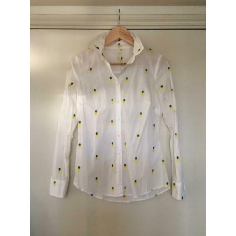 Wit bloesje blouse ananas J Crew