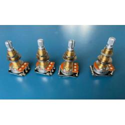 EMG Pots 2 x Volume 2 x Tone Long Shaft