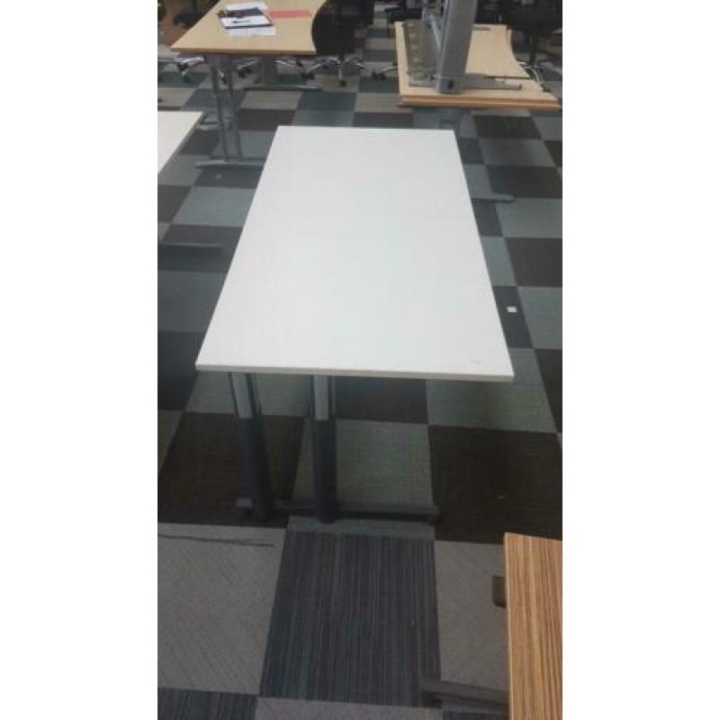 Bureau wit/creme blad 160x80 cm, KSB Breda BU302