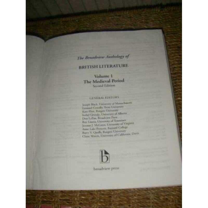 Broadview anthology of British Literature medieval period