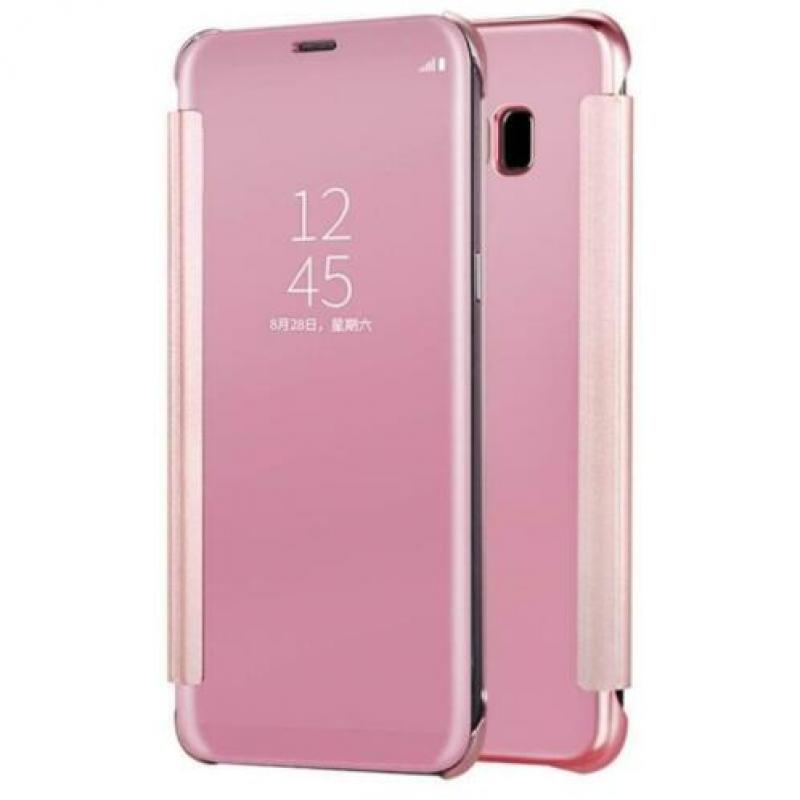 Clear View Cover Set voor Galaxy Note 8 _ Roze Goud