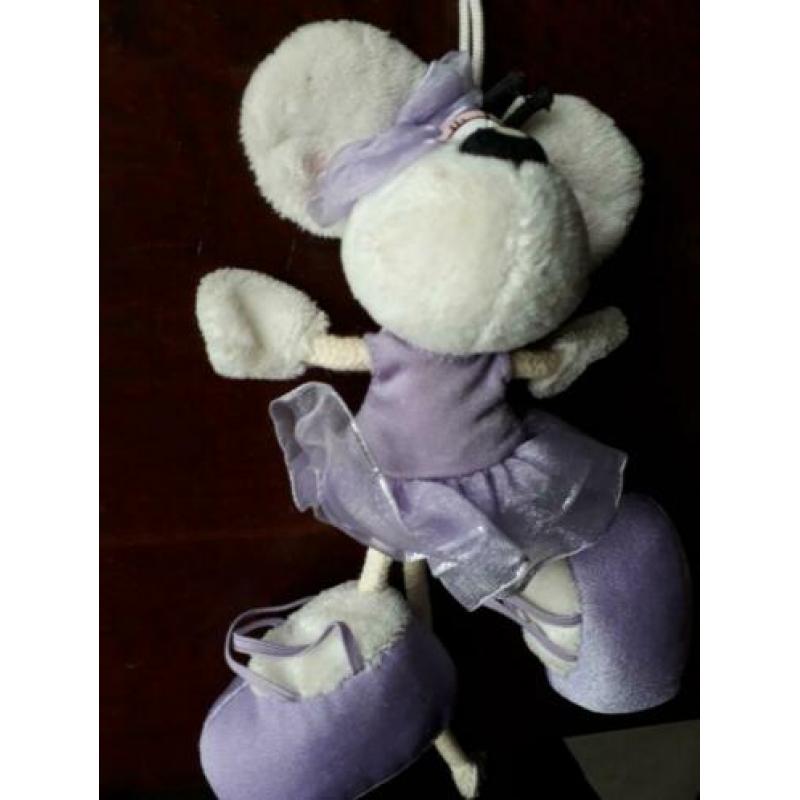 leuke knuffel muis (ook te gebruiken als sleutelhanger) 10cm