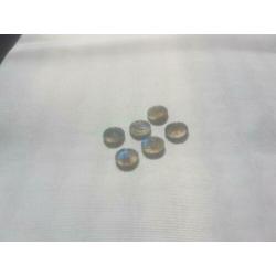 Labradoriet 6x en 2x - grijs, groen, blauw. totaal ± ct 35.
