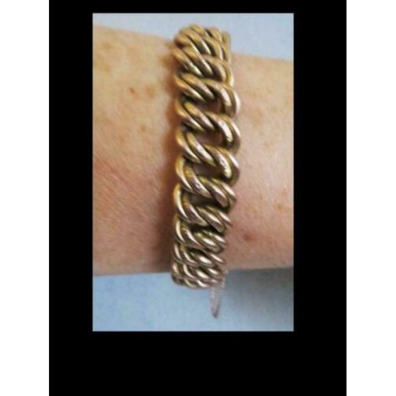 8K Geel Gouden Bijzonder Dubbele-Curve Armband!!!