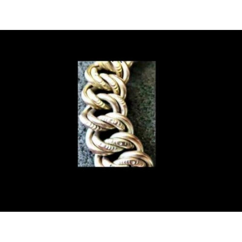 8K Geel Gouden Bijzonder Dubbele-Curve Armband!!!