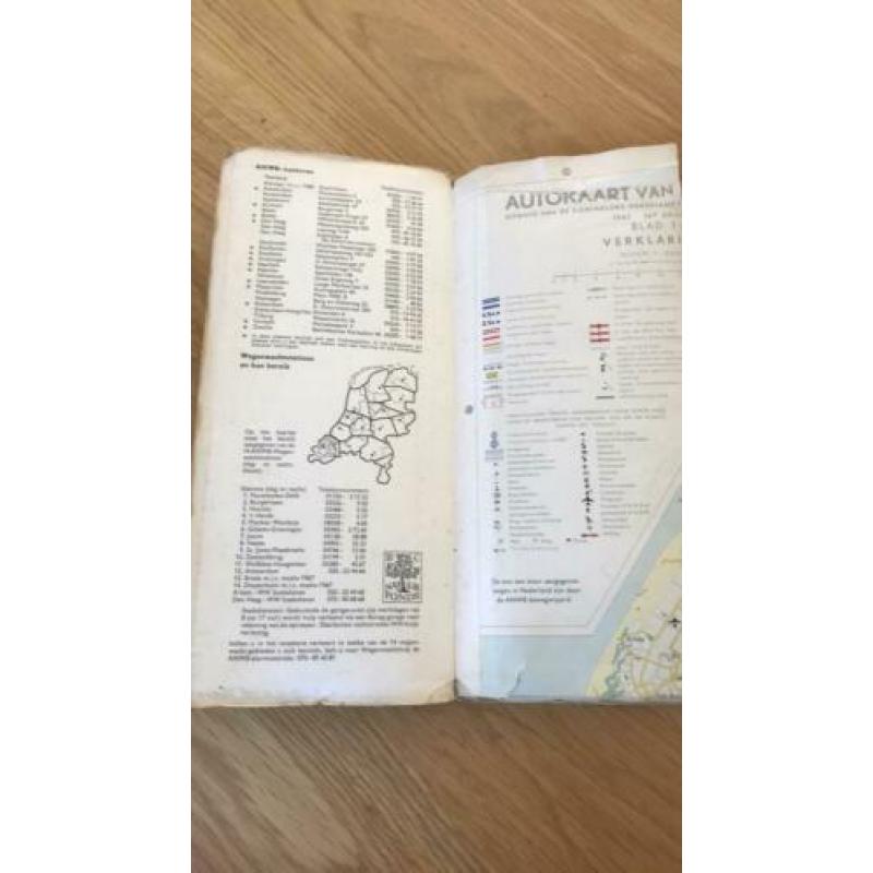 ANWB autokaart van Noord Nederland 1967