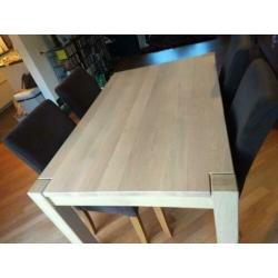 blank eiken eettafel