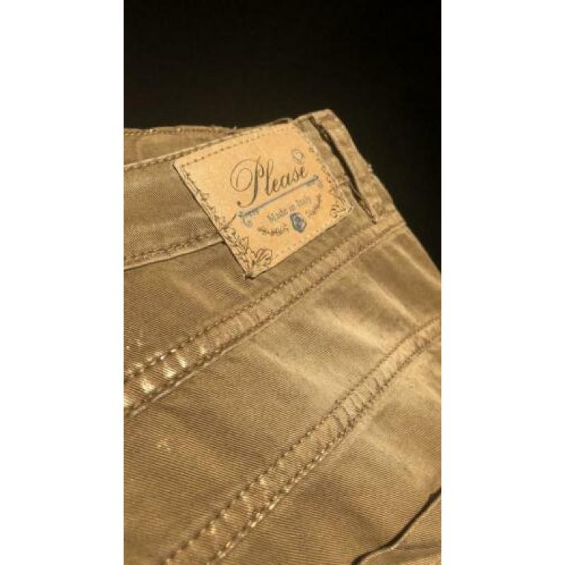 Please jeans met goud mt L
