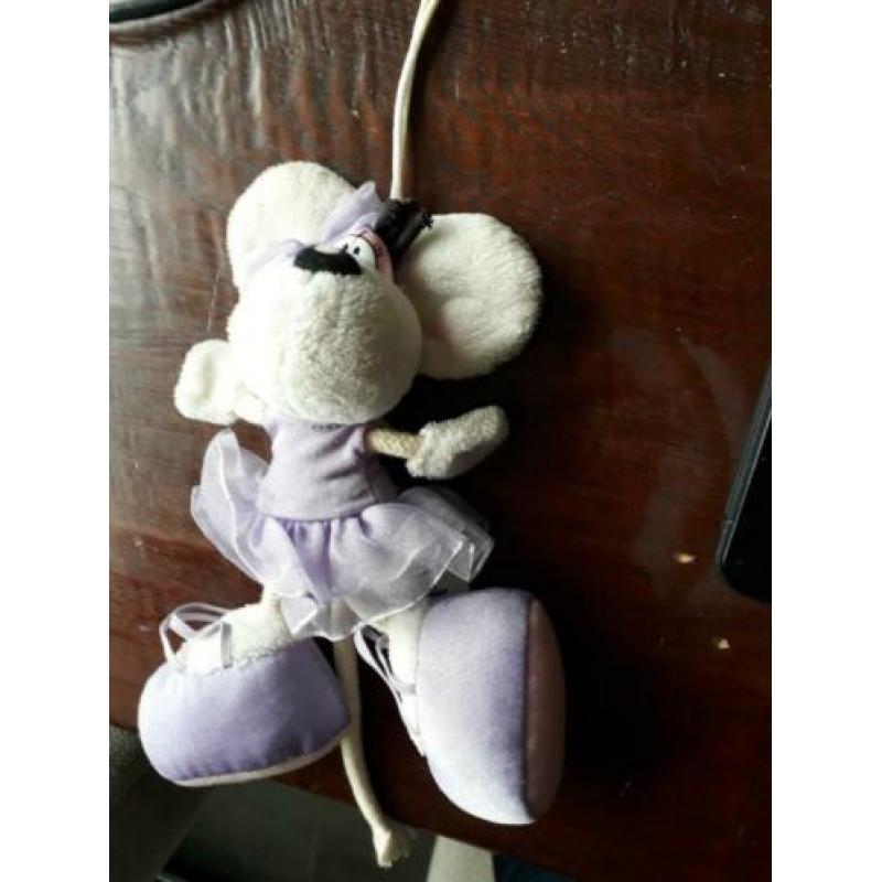 leuke knuffel muis (ook te gebruiken als sleutelhanger) 10cm