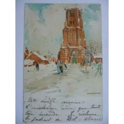 woudrichem een gesigneerd kaart verzonden vanaf belgie 1899