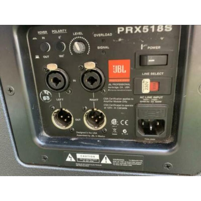 Zeer mooi jbl prx500 actieve geluidsset