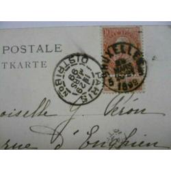 woudrichem een gesigneerd kaart verzonden vanaf belgie 1899