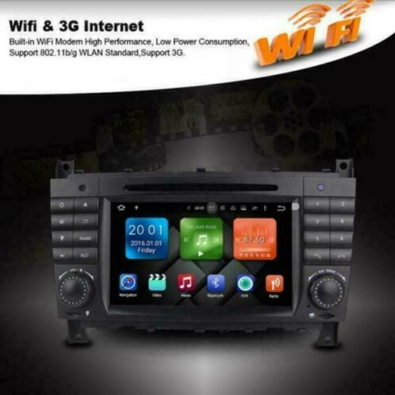 Mercedes CKlasse CLK W209 radio navigatie android 9 dab wifi