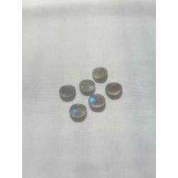 Labradoriet 6x en 2x - grijs, groen, blauw. totaal ± ct 35.
