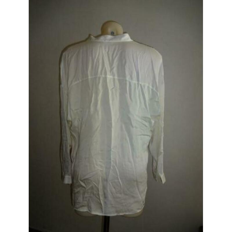 D4A Filippa K witte blouse tuniek zijden achtig overslagje S