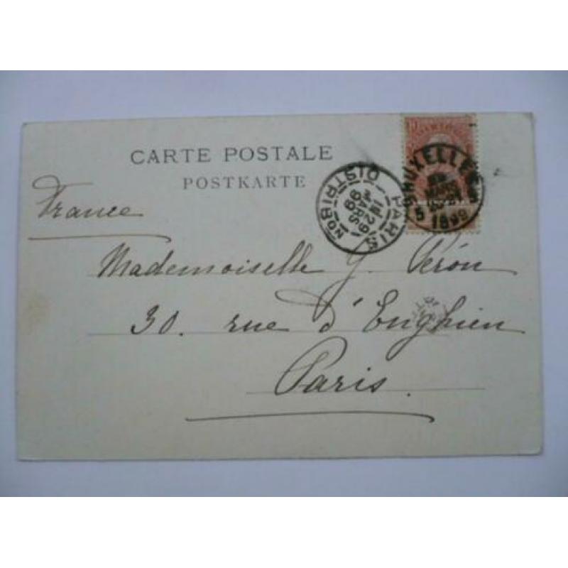 woudrichem een gesigneerd kaart verzonden vanaf belgie 1899