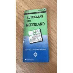 ANWB autokaart van Noord Nederland 1967