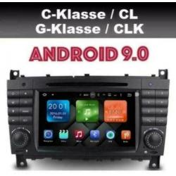 Mercedes CKlasse CLK W209 radio navigatie android 9 dab wifi