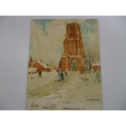 woudrichem een gesigneerd kaart verzonden vanaf belgie 1899