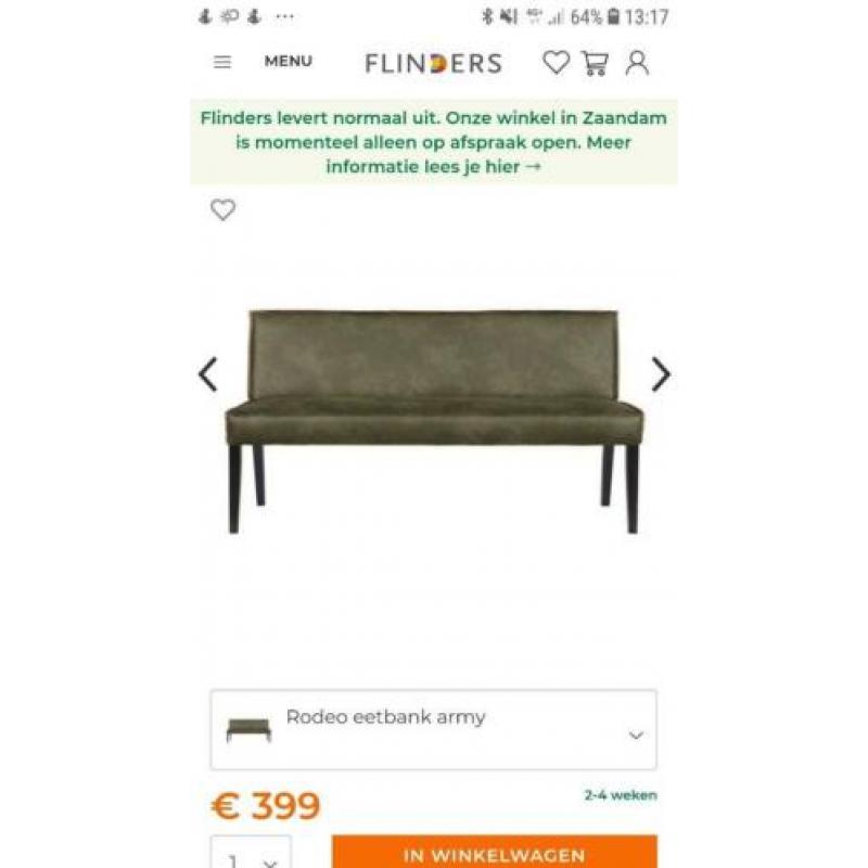 Be Pure Home Rodeo bank eetbank Tafel bank