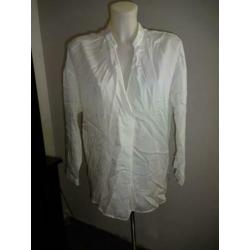 D4A Filippa K witte blouse tuniek zijden achtig overslagje S