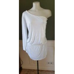 NIEUW DEBBIE KATZ tuniek met lange mouw S/M 38/40, wit, top
