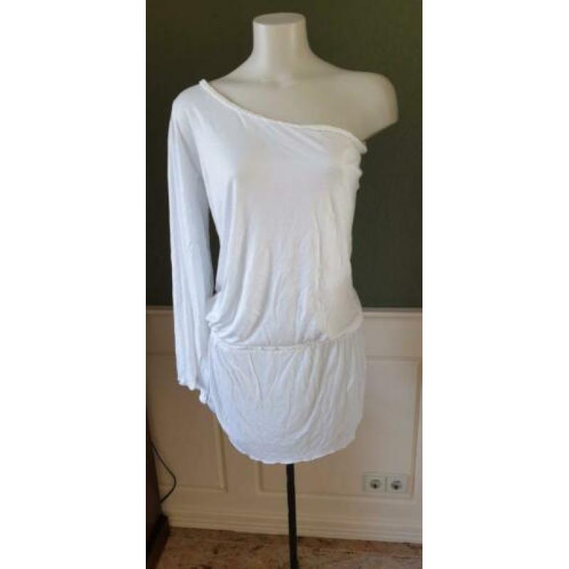 NIEUW DEBBIE KATZ tuniek met lange mouw S/M 38/40, wit, top