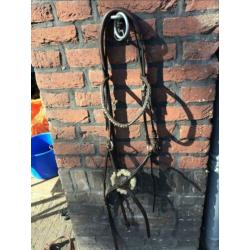 Hoofdstel paard Mexicaanse neusriem bruin