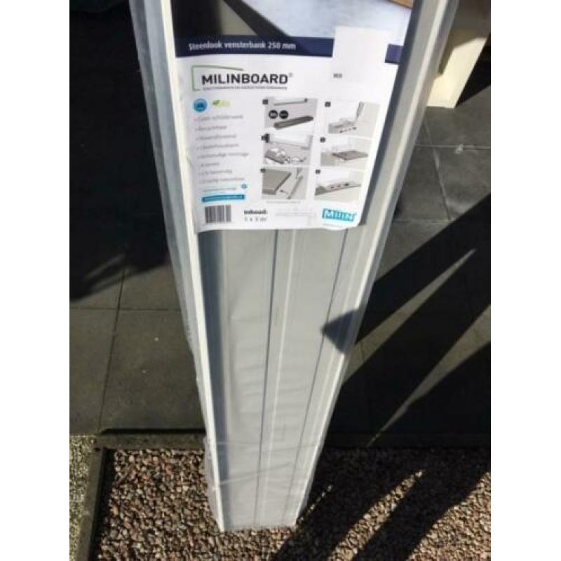 milinboard steenlook vensterbank 195 cm b x 25 cm d NIEUW