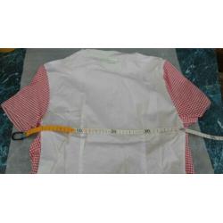 BR Rijblouse XL korte mouw rood geruit