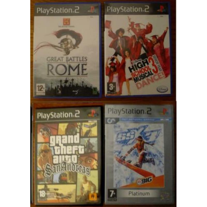 PLAYSTATION 2 GROOT met 24 spellen en daarbij 1 controller